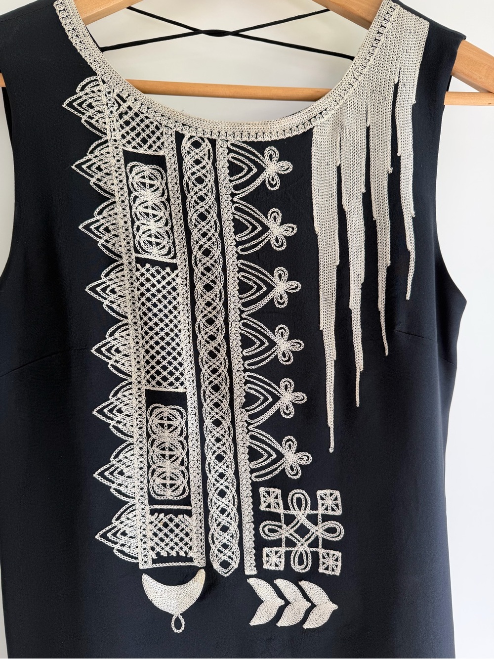 Winter Kate Riya Vintage Silk Boho Embroidered Minidress